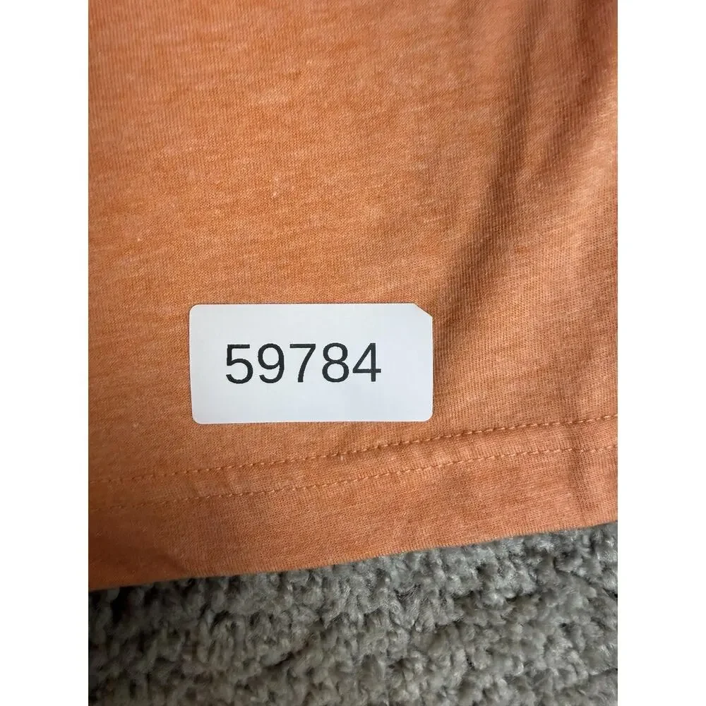 Tommy Hilfiger Shirt Boys Small 8-10 Orange Short Sleeve Tagless Logo Cotton